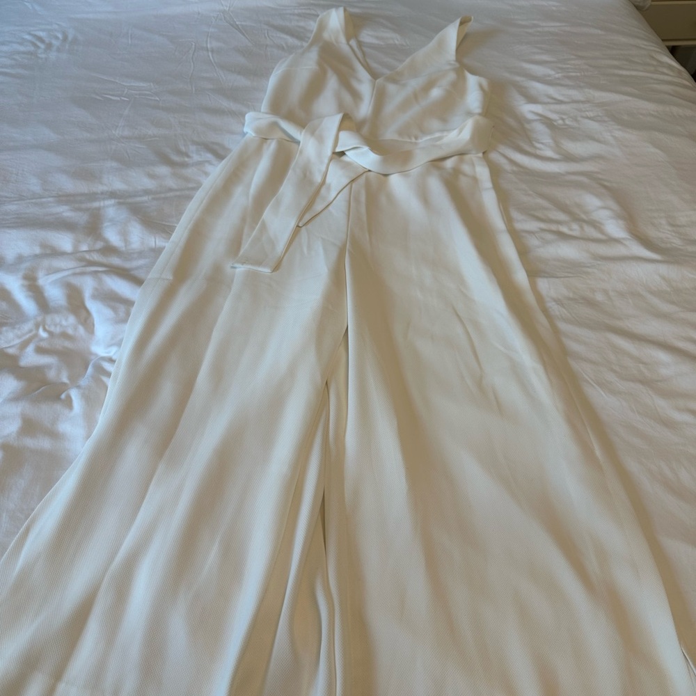 Club Monaco Cream Jumpsuit Cropped